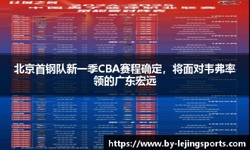 北京首钢队新一季CBA赛程确定，将面对韦弗率领的广东宏远